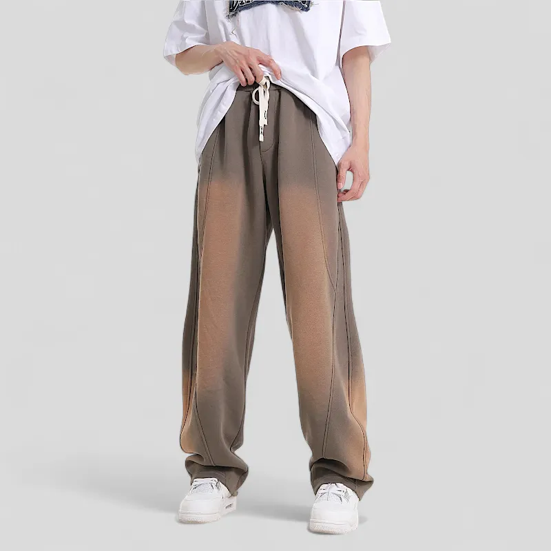 Double knit baggy joggers with spray dye
