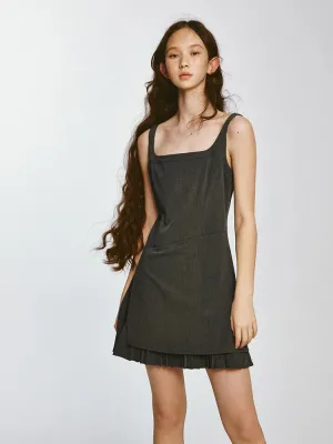Double-layer Heavy Pleated Slip Dress
