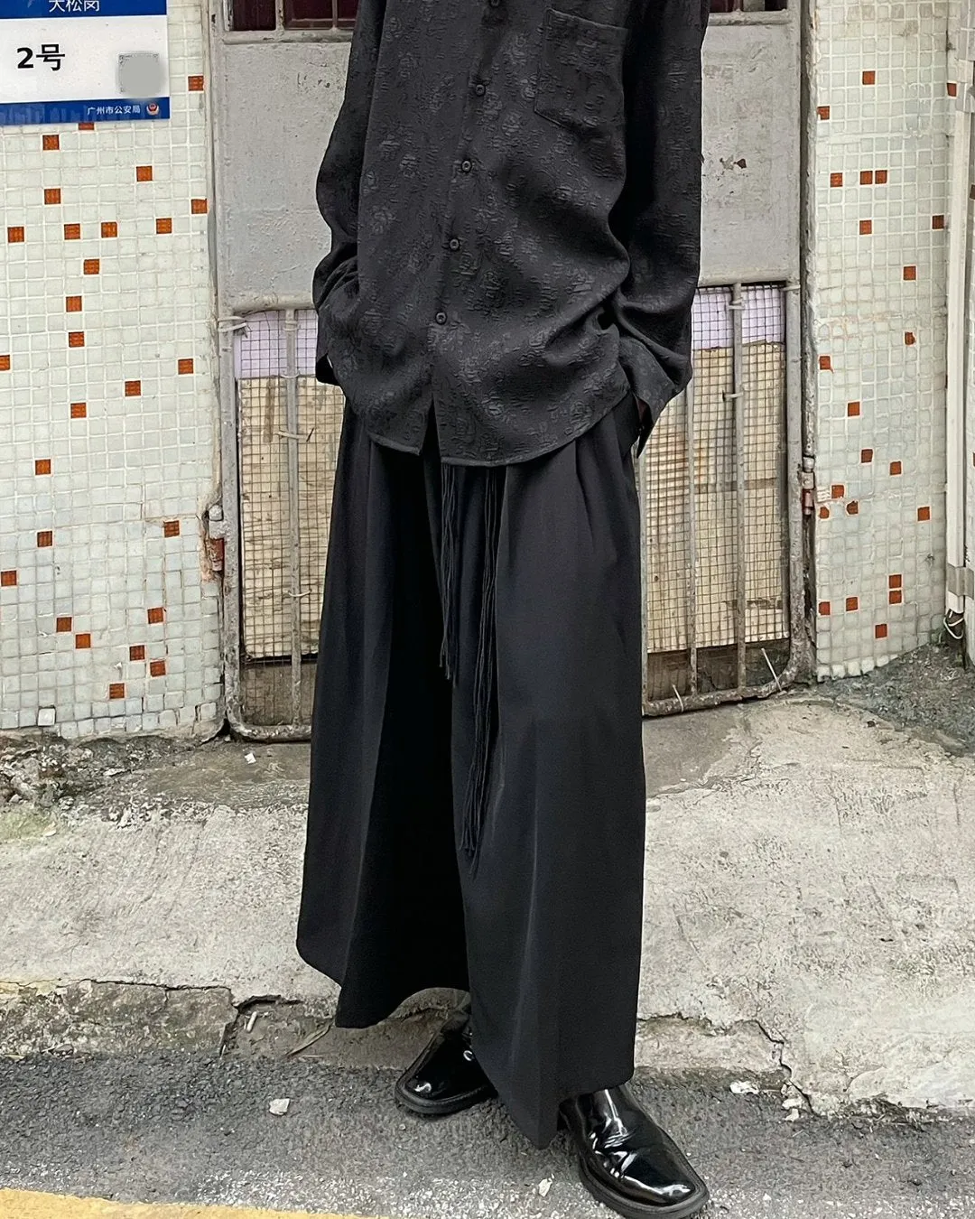 Draped Wide Flared Pants YMN0017