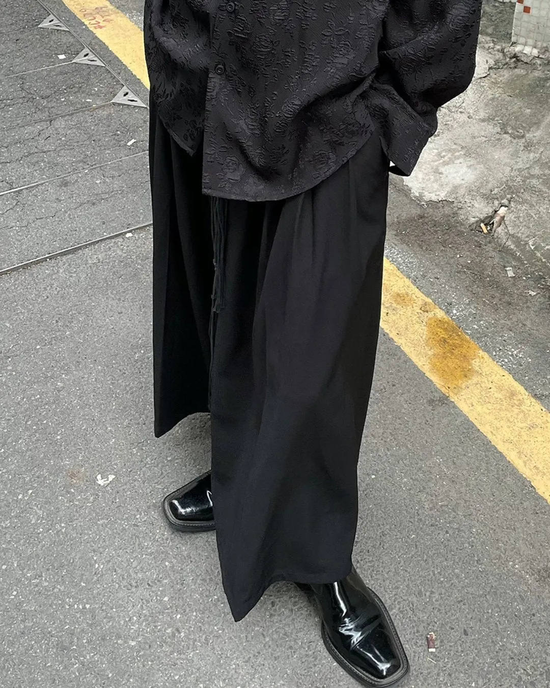 Draped Wide Flared Pants YMN0017