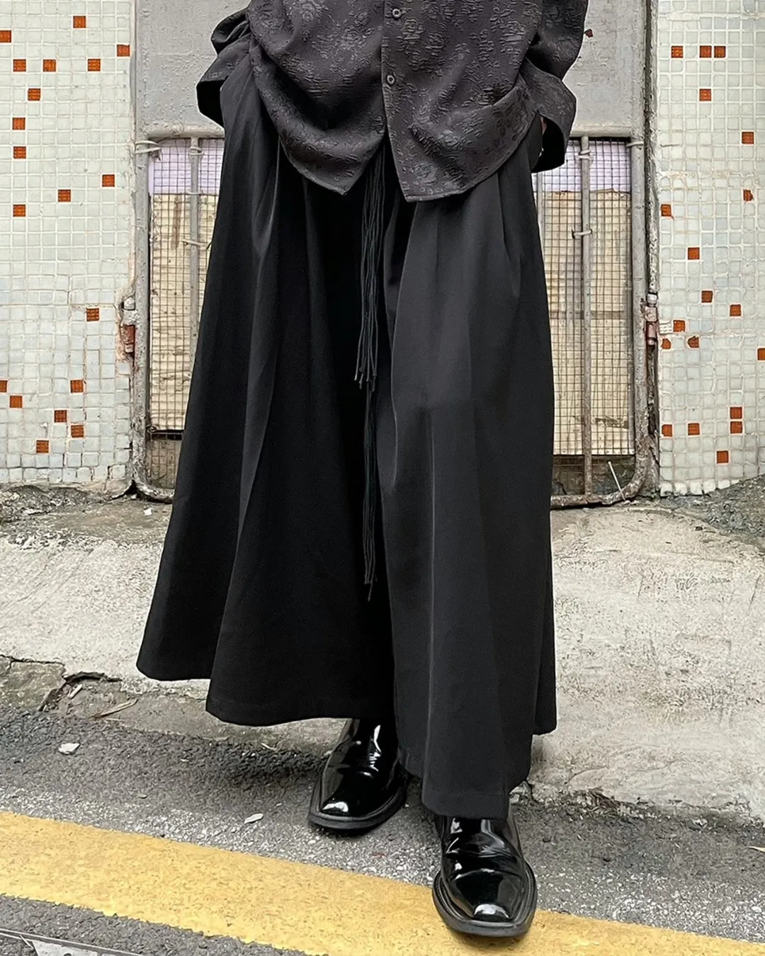 Draped Wide Flared Pants YMN0017