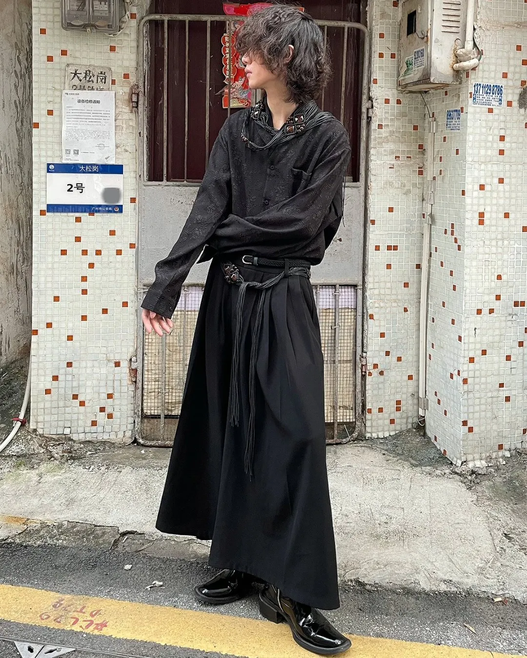 Draped Wide Flared Pants YMN0017