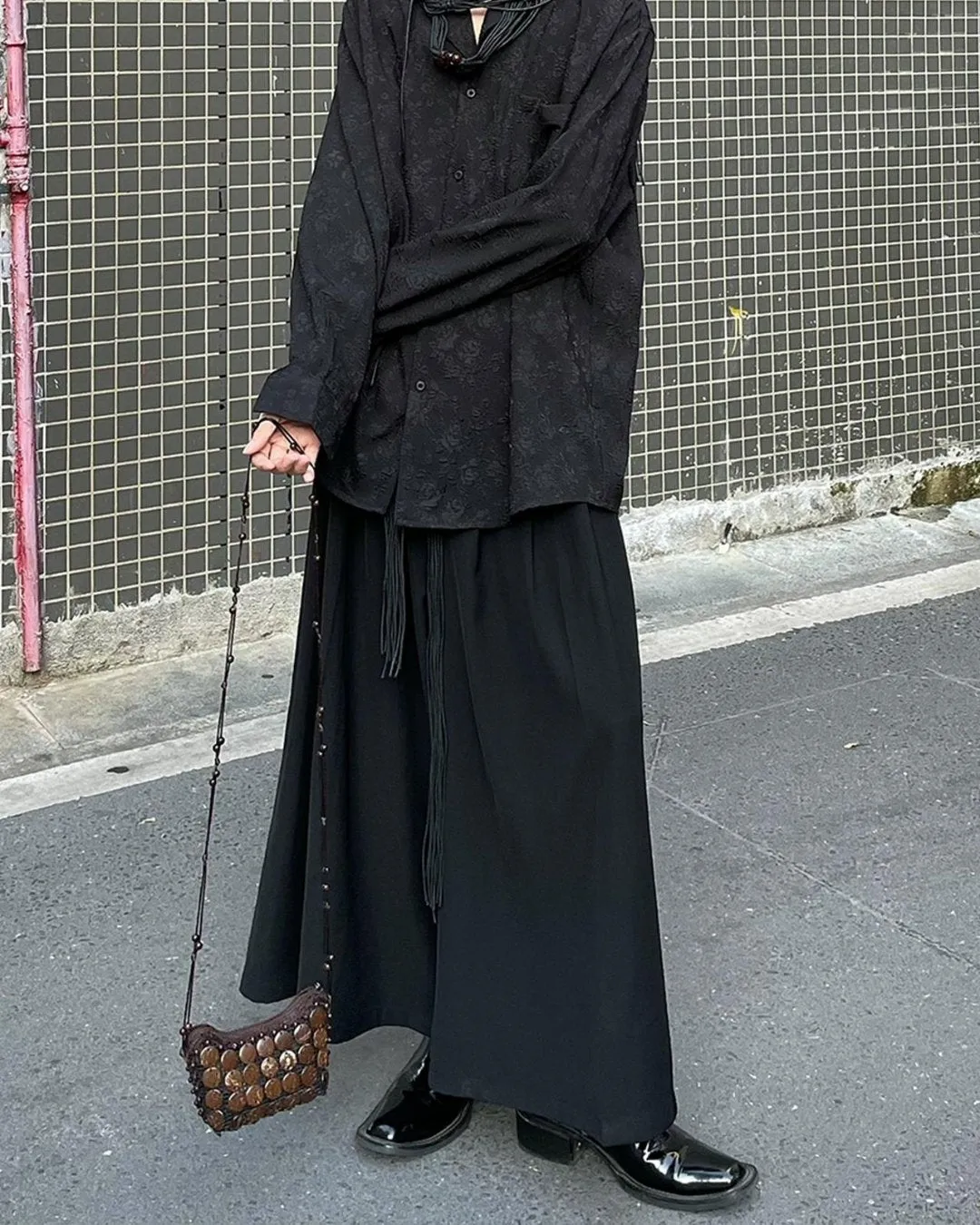 Draped Wide Flared Pants YMN0017