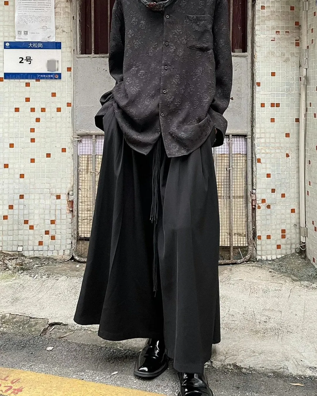 Draped Wide Flared Pants YMN0017