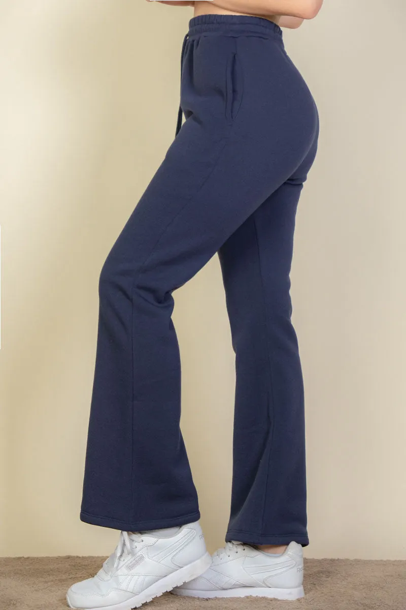 Drawstring Waist Slant Pocket Sweatpants