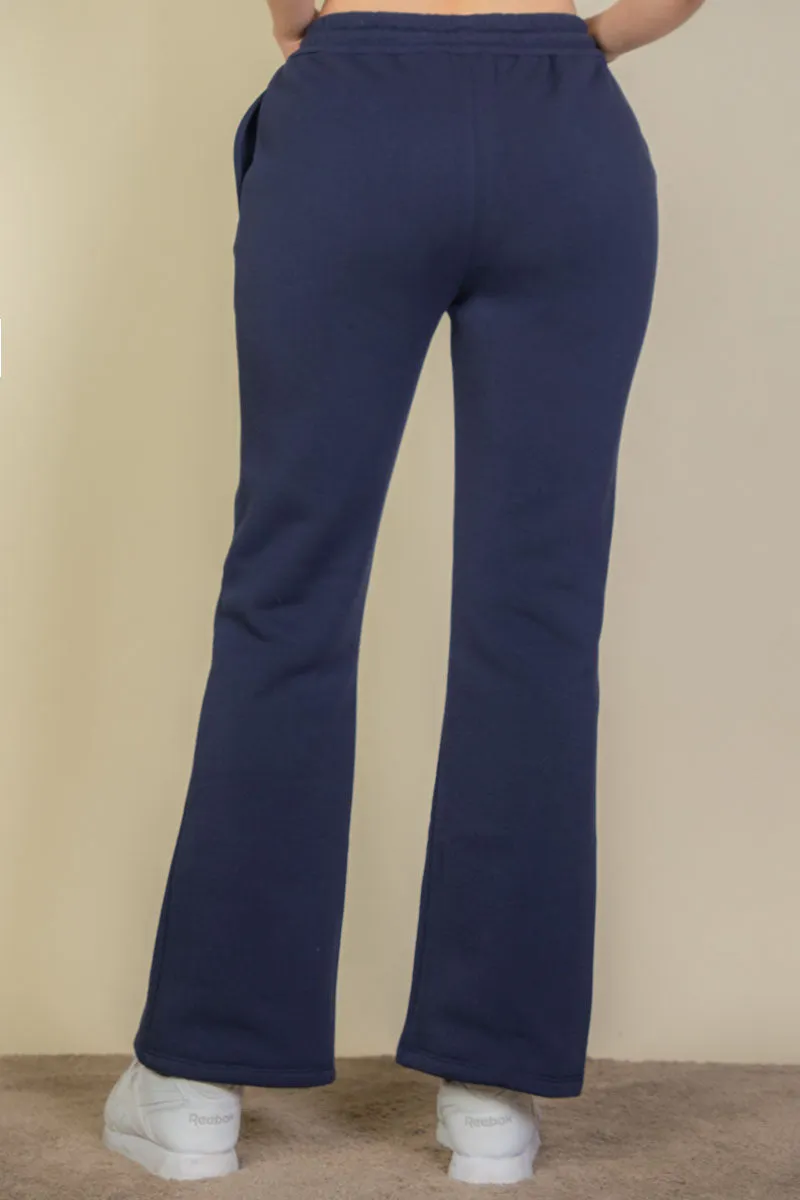 Drawstring Waist Slant Pocket Sweatpants