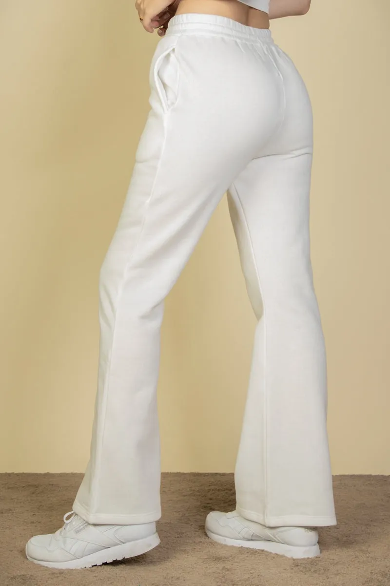 Drawstring Waist Slant Pocket Sweatpants