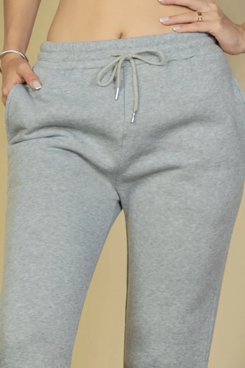 Drawstring Waist Slant Pocket Sweatpants