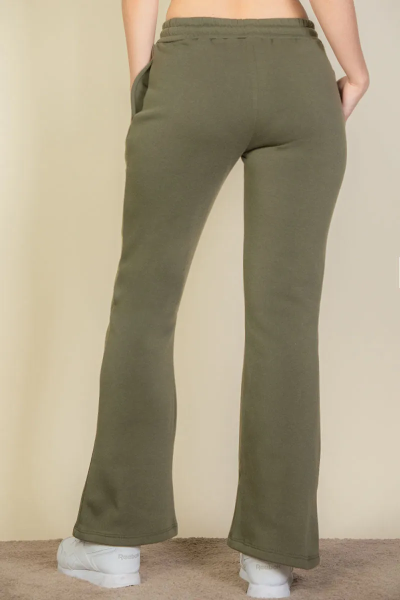 Drawstring Waist Slant Pocket Sweatpants