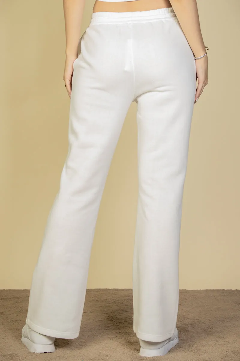 Drawstring Waist Slant Pocket Sweatpants
