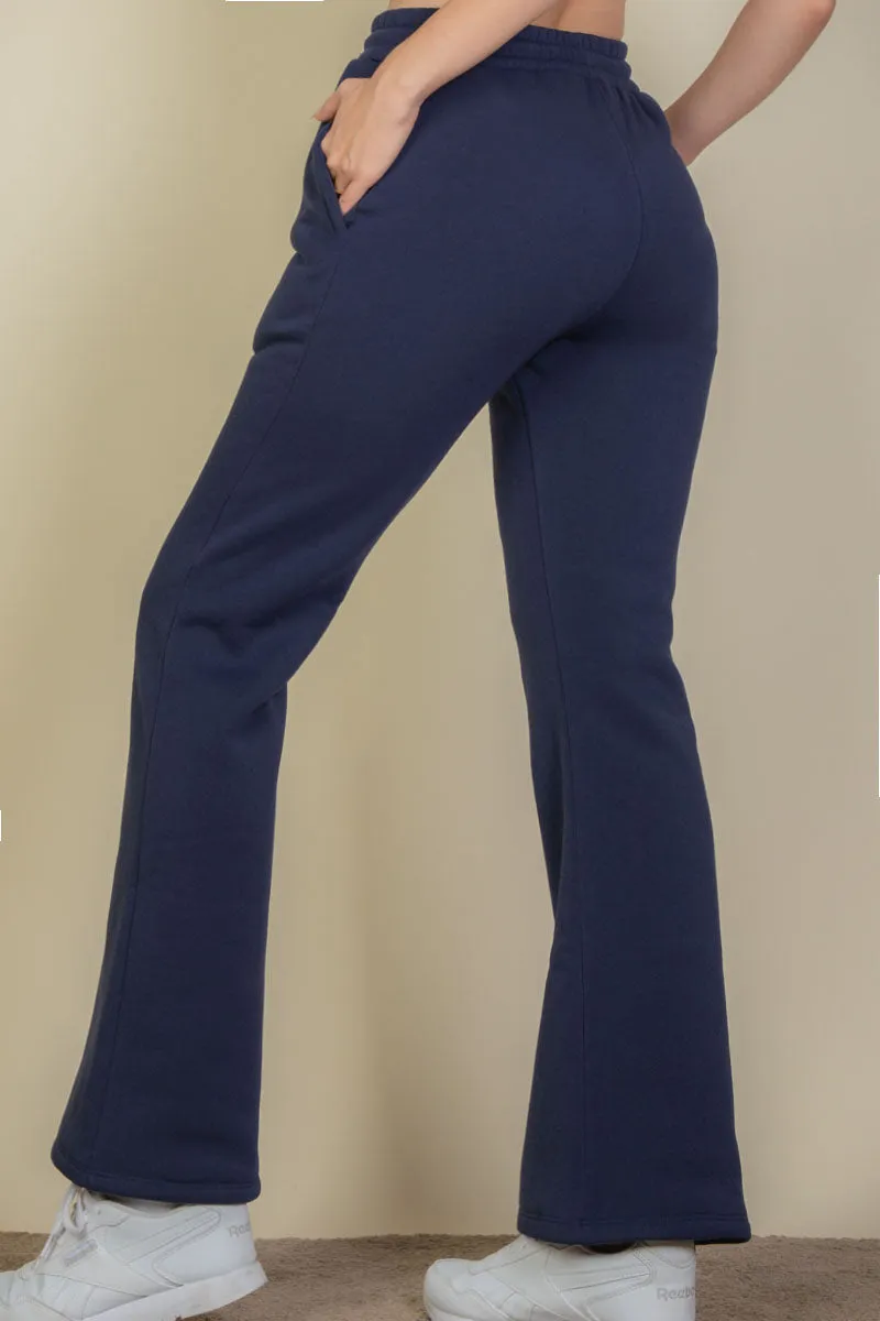 Drawstring Waist Slant Pocket Sweatpants