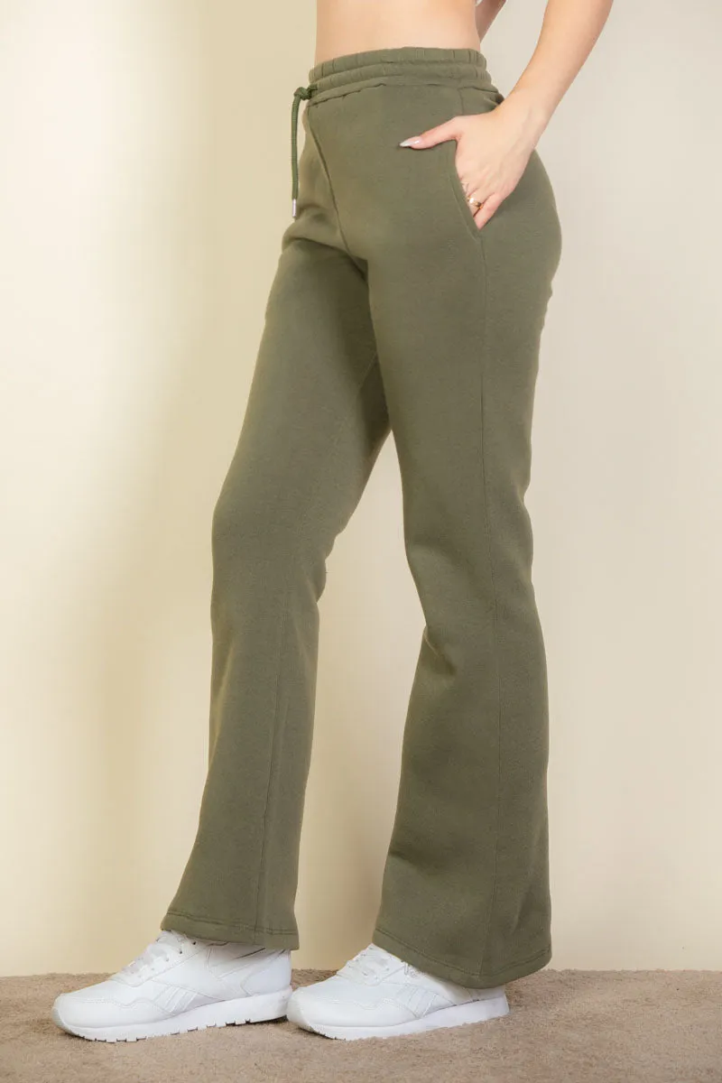 Drawstring Waist Slant Pocket Sweatpants