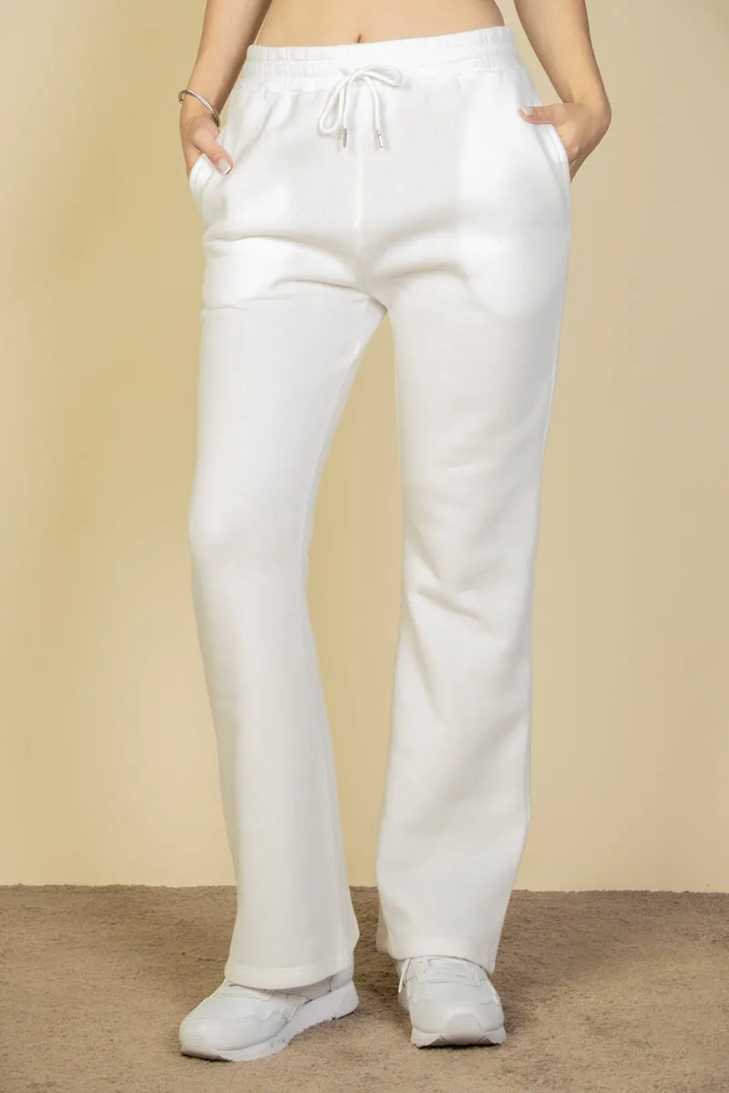 Drawstring Waist Slant Pocket Sweatpants