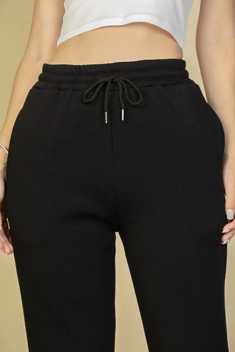 Drawstring Waist Slant Pocket Sweatpants