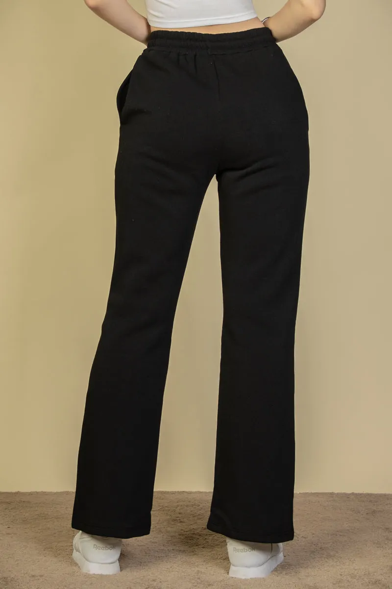Drawstring Waist Slant Pocket Sweatpants