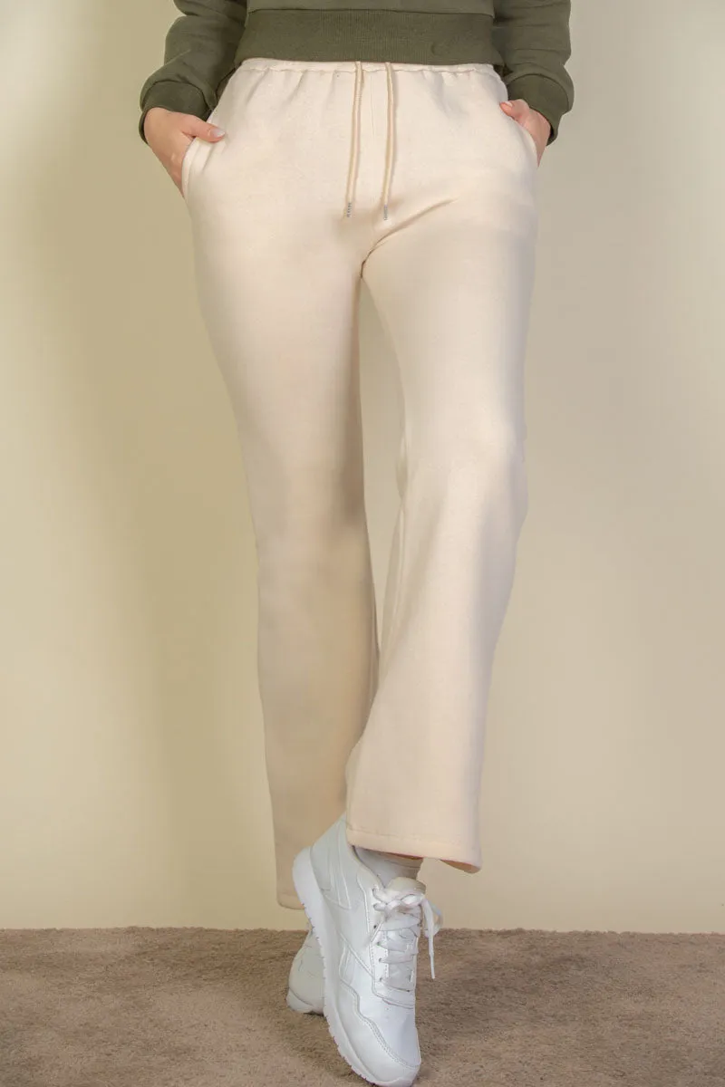 Drawstring Waist Slant Pocket Sweatpants