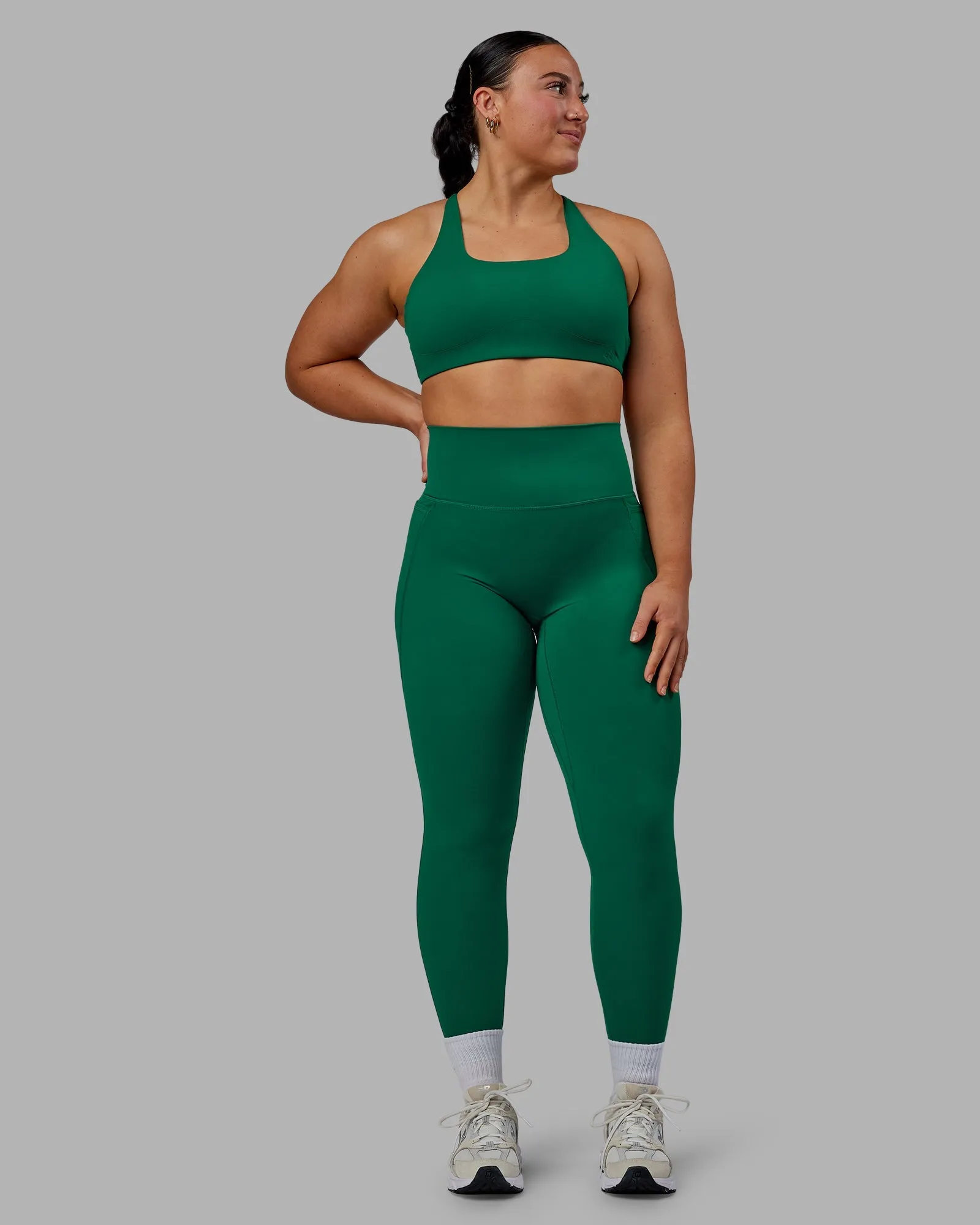 Elixir Full Length Leggings With Pockets - Malachite