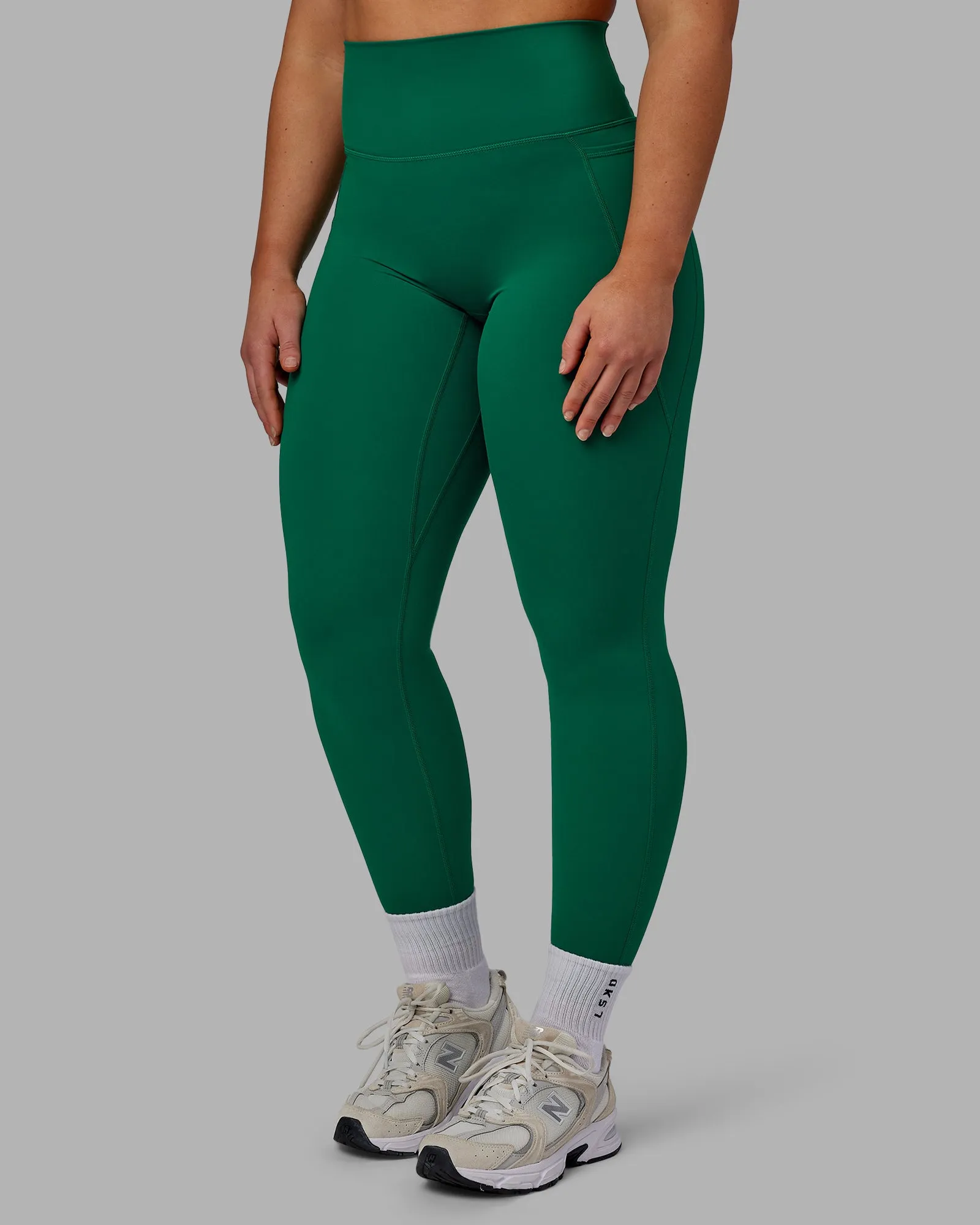 Elixir Full Length Leggings With Pockets - Malachite