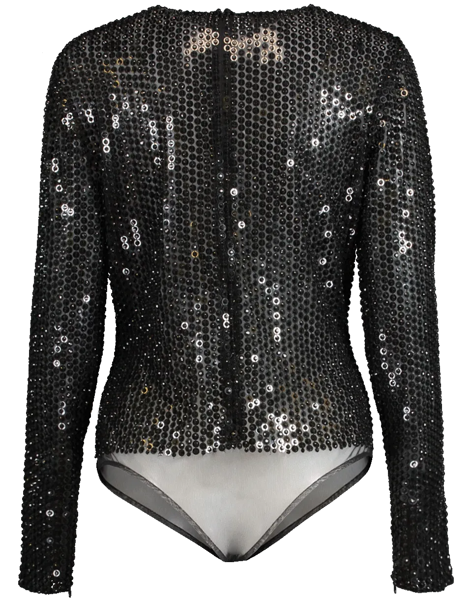 Embroidered Crewneck Bodysuit
