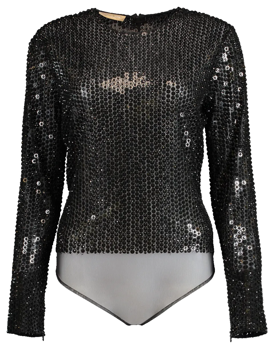 Embroidered Crewneck Bodysuit