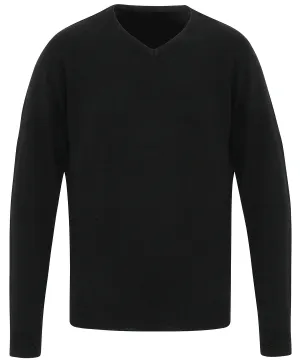Essential acrylic v-neck sweater | Black