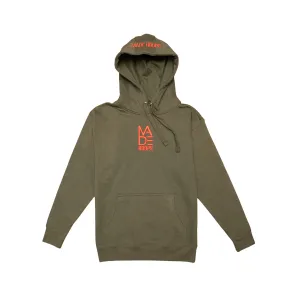 Essential Embroidered Logo Hoodie | Lava