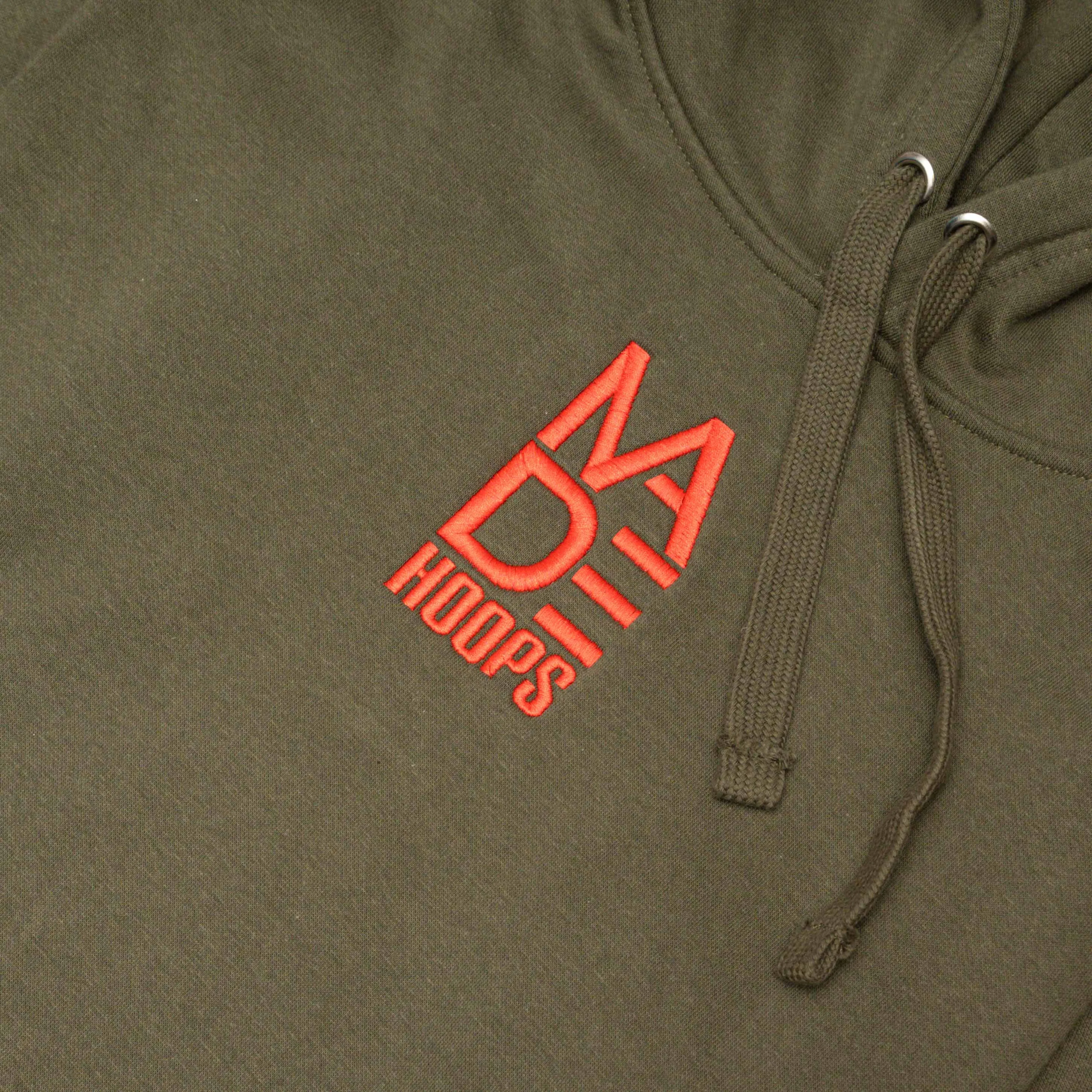 Essential Embroidered Logo Hoodie | Lava