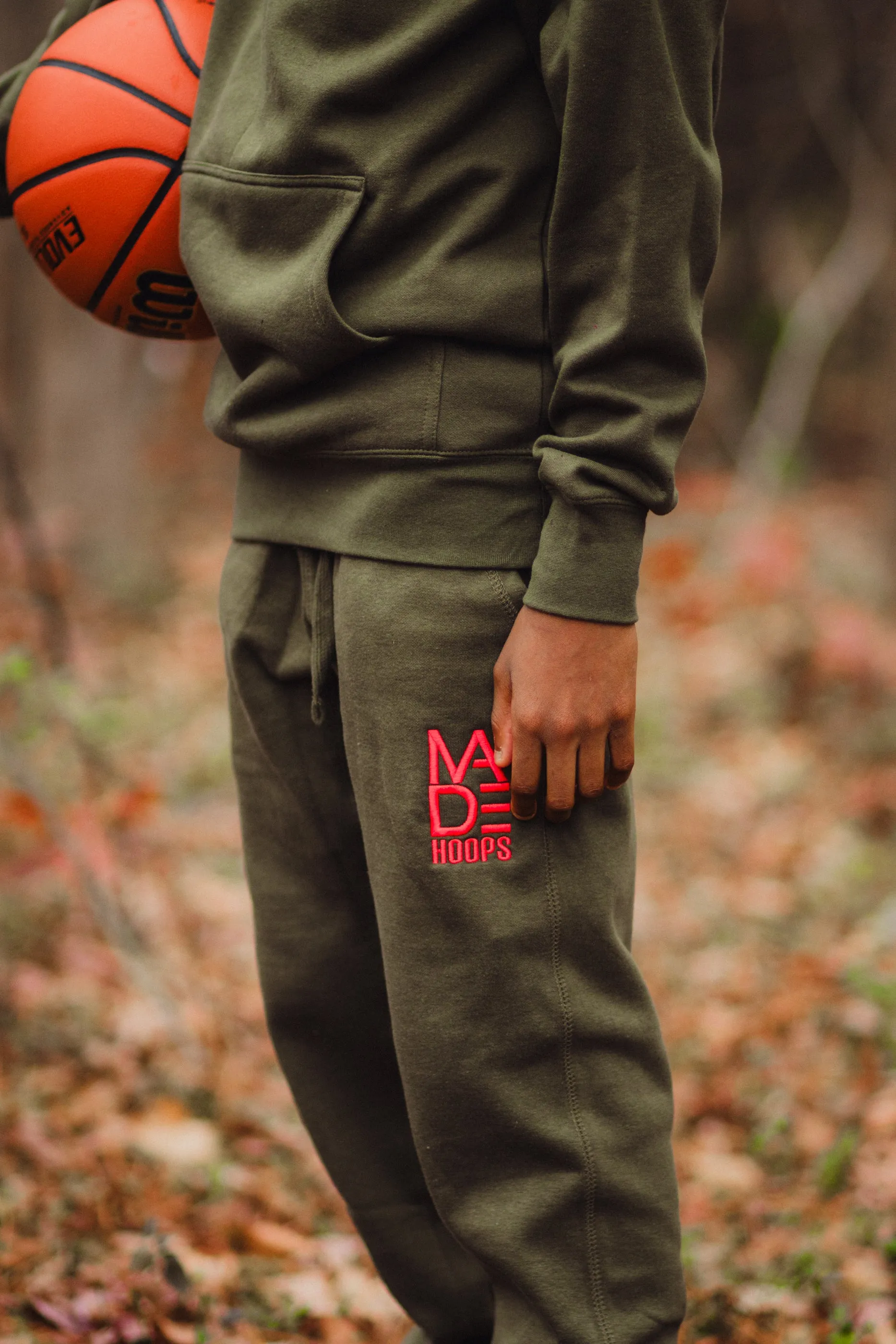 Essential Embroidered Logo Joggers | Lava