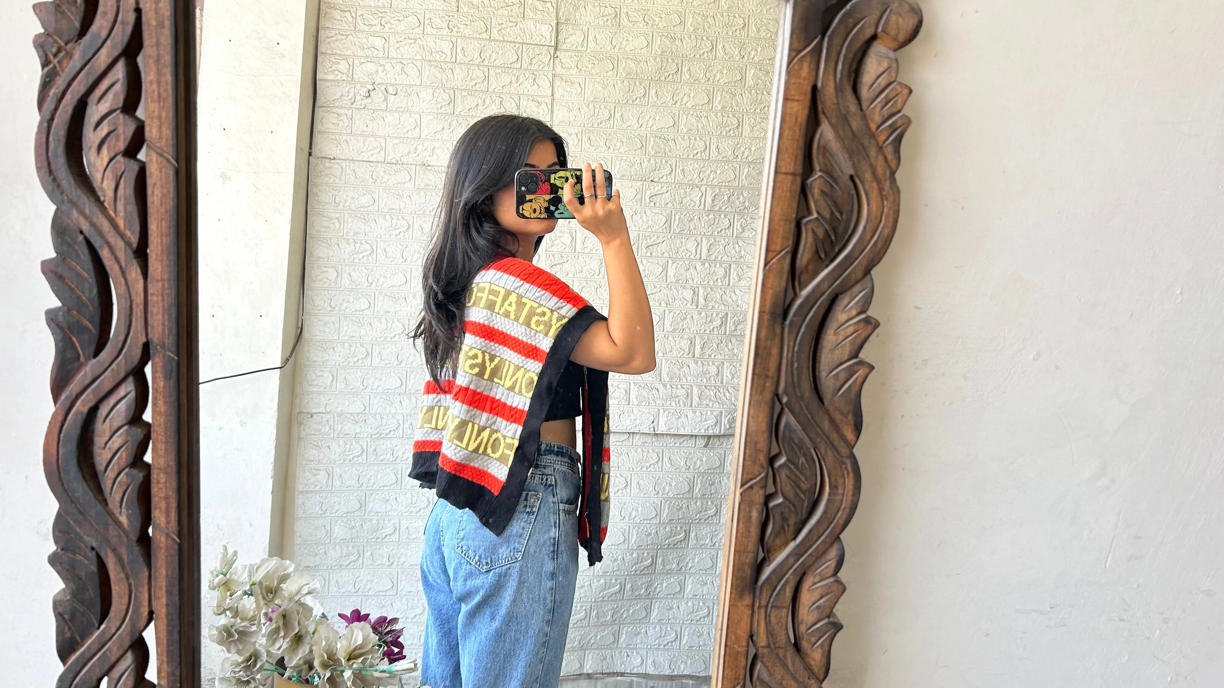 Fake sweater muffler Free size