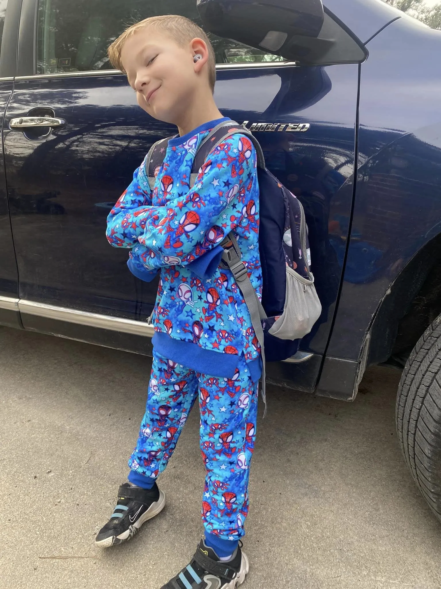 Fan Favorites Spider Space - Kids Crew Neck Jogger Set