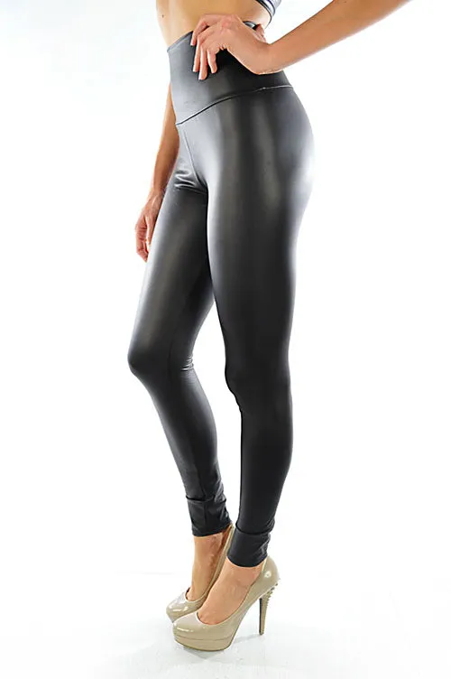 Faux Leather High Waisted Leggings