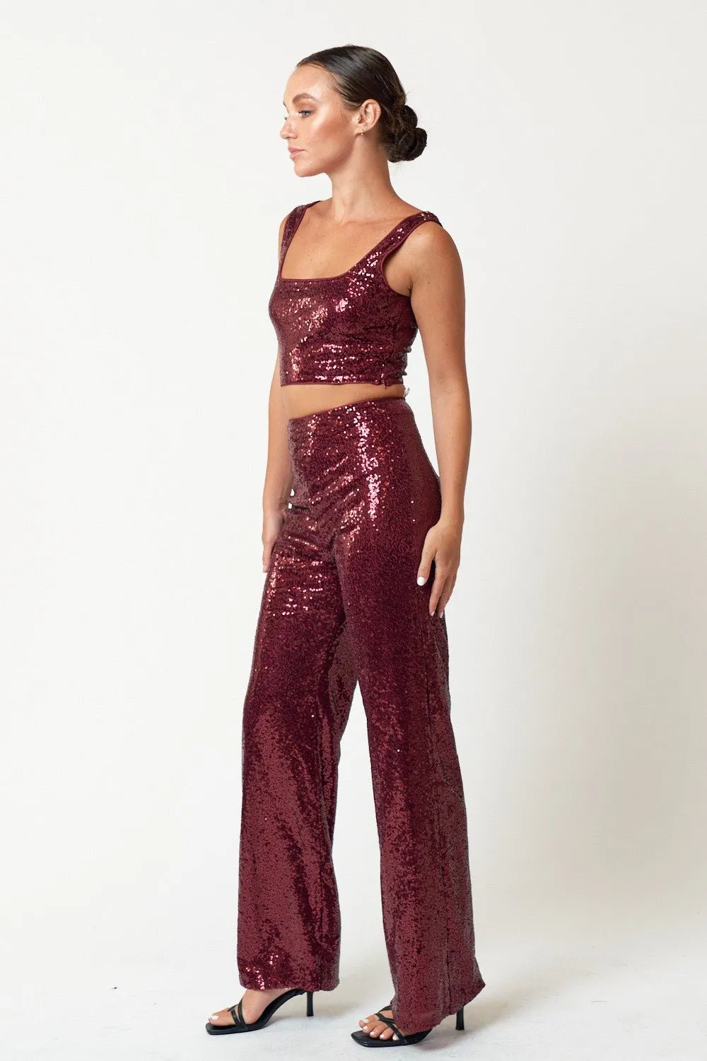 Festive Glow Sequin Pants