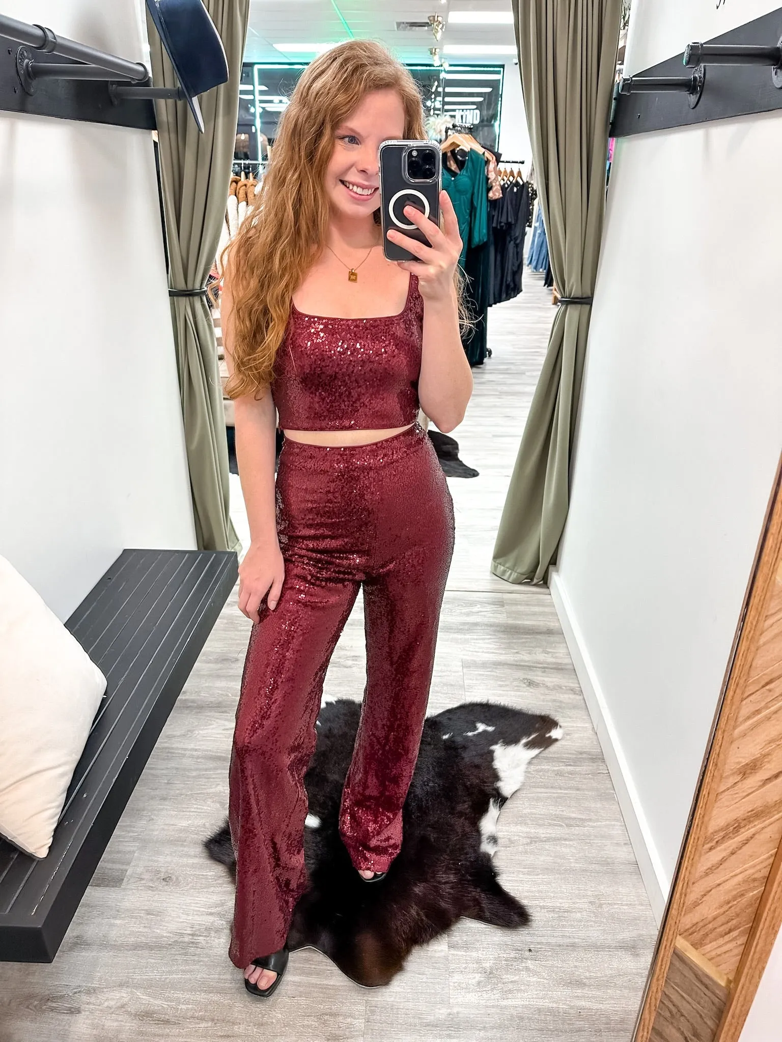 Festive Glow Sequin Pants