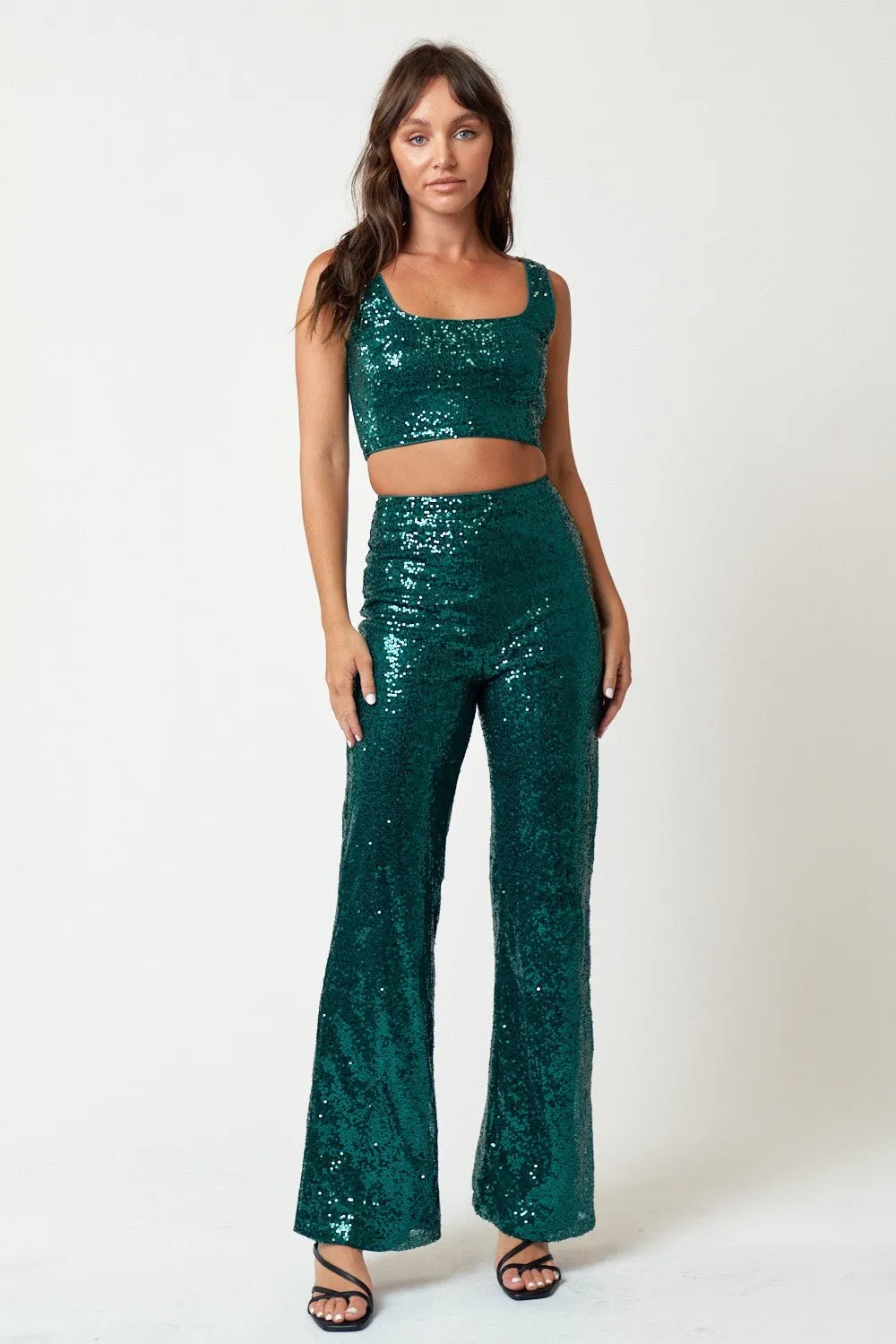 Festive Glow Sequin Pants