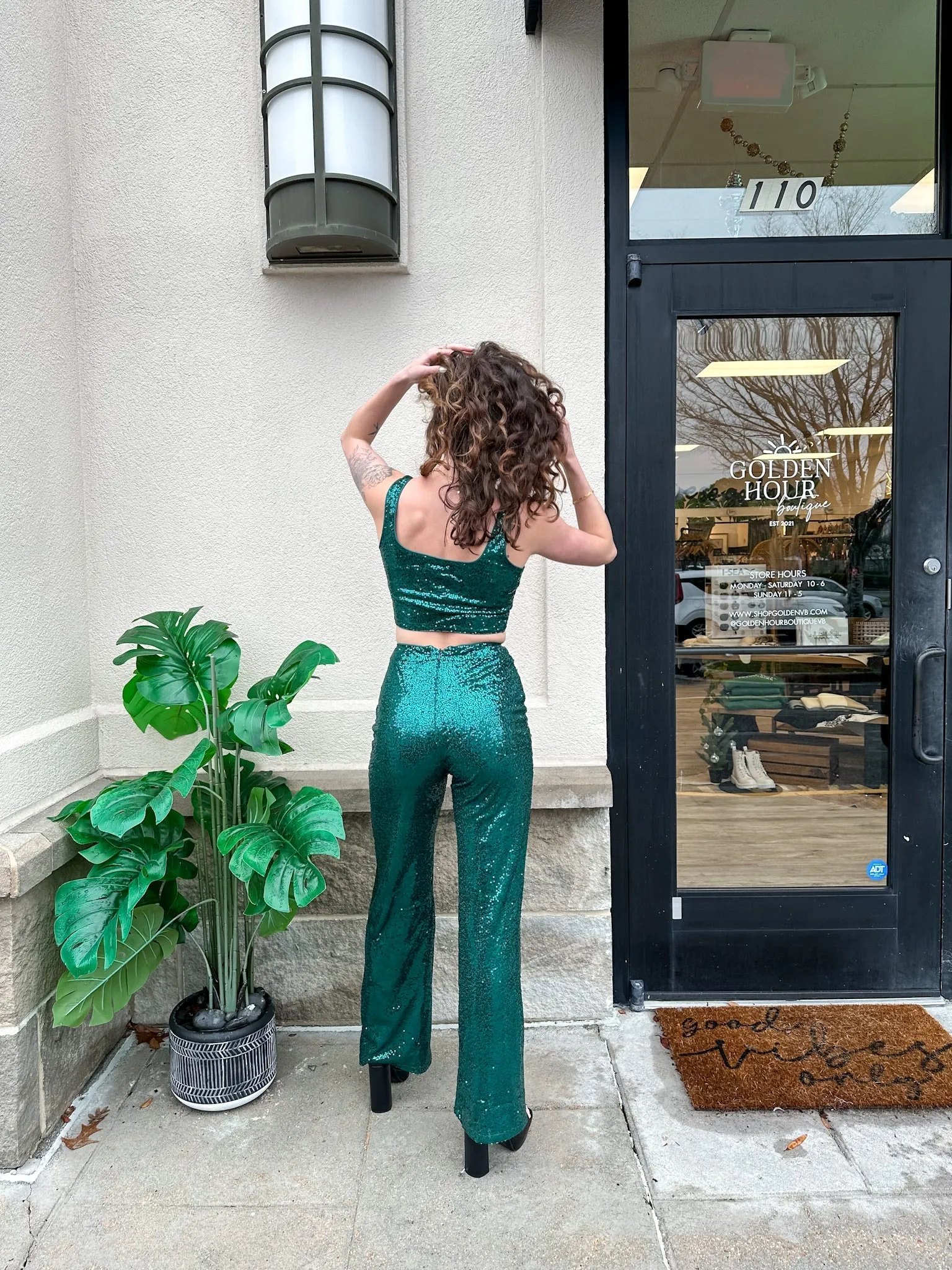 Festive Glow Sequin Pants
