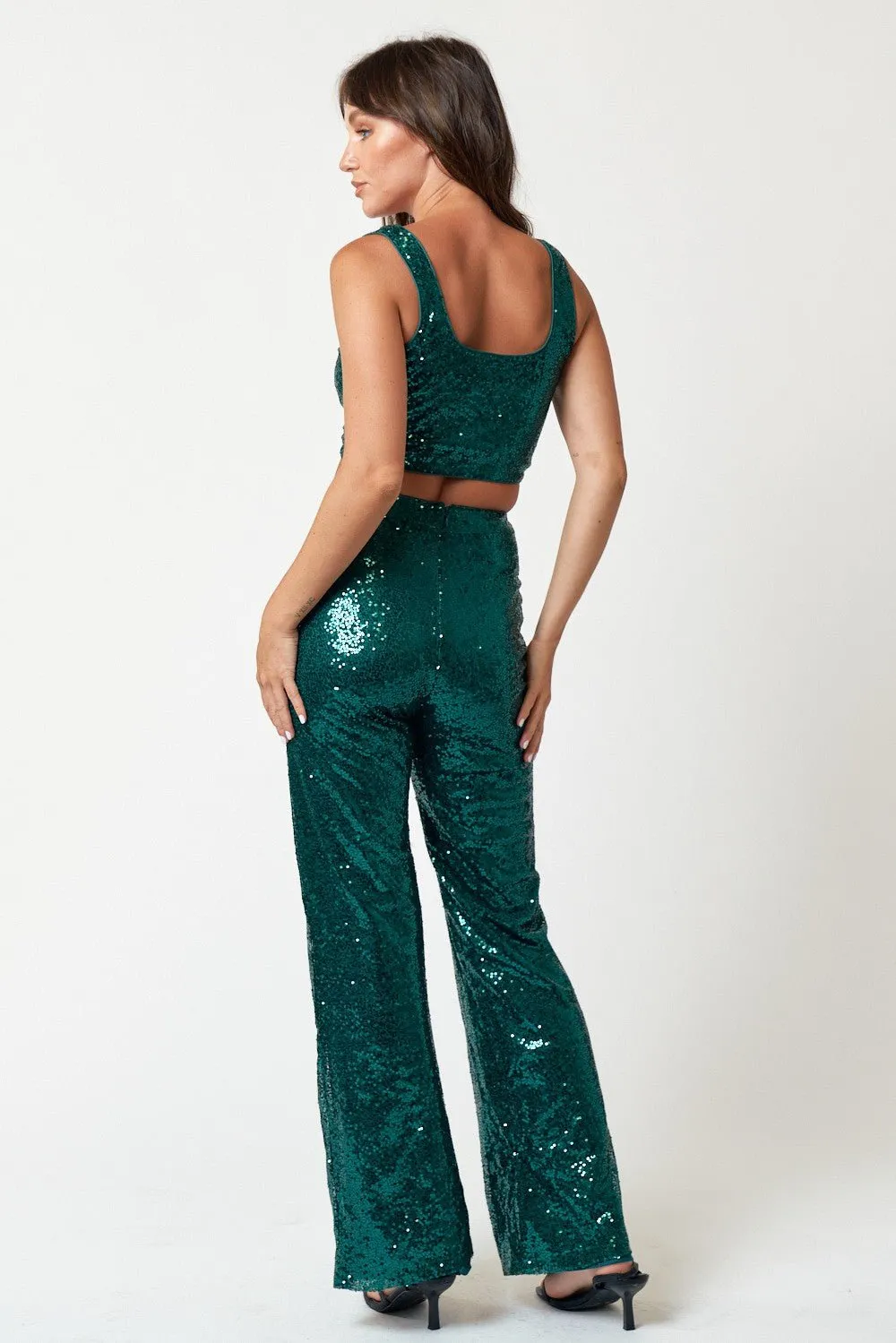 Festive Glow Sequin Pants