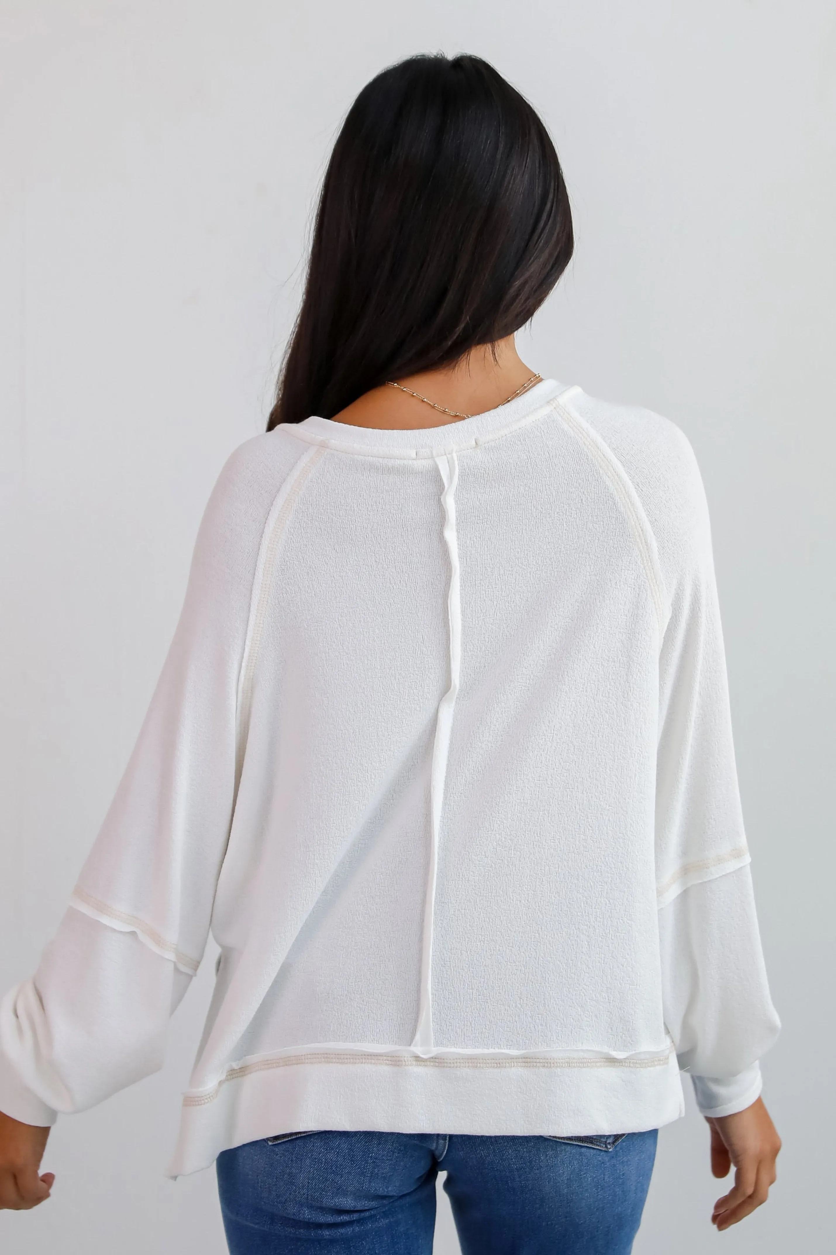 FINAL SALE - Comfy Passion White Terry Cloth Top