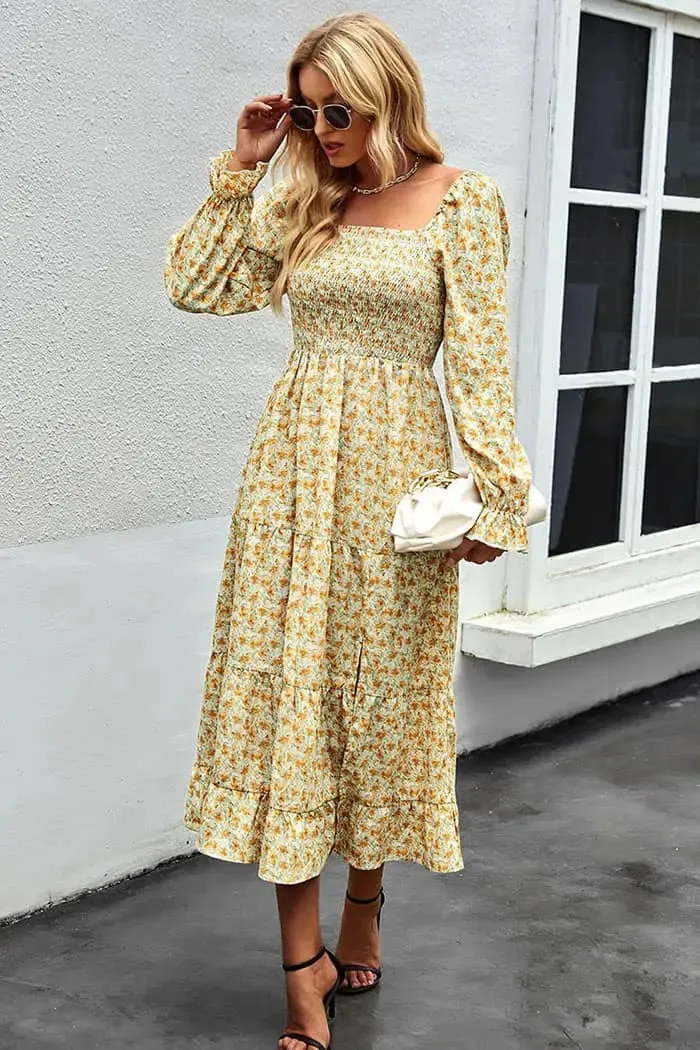 Floral Off Shoulder Dress