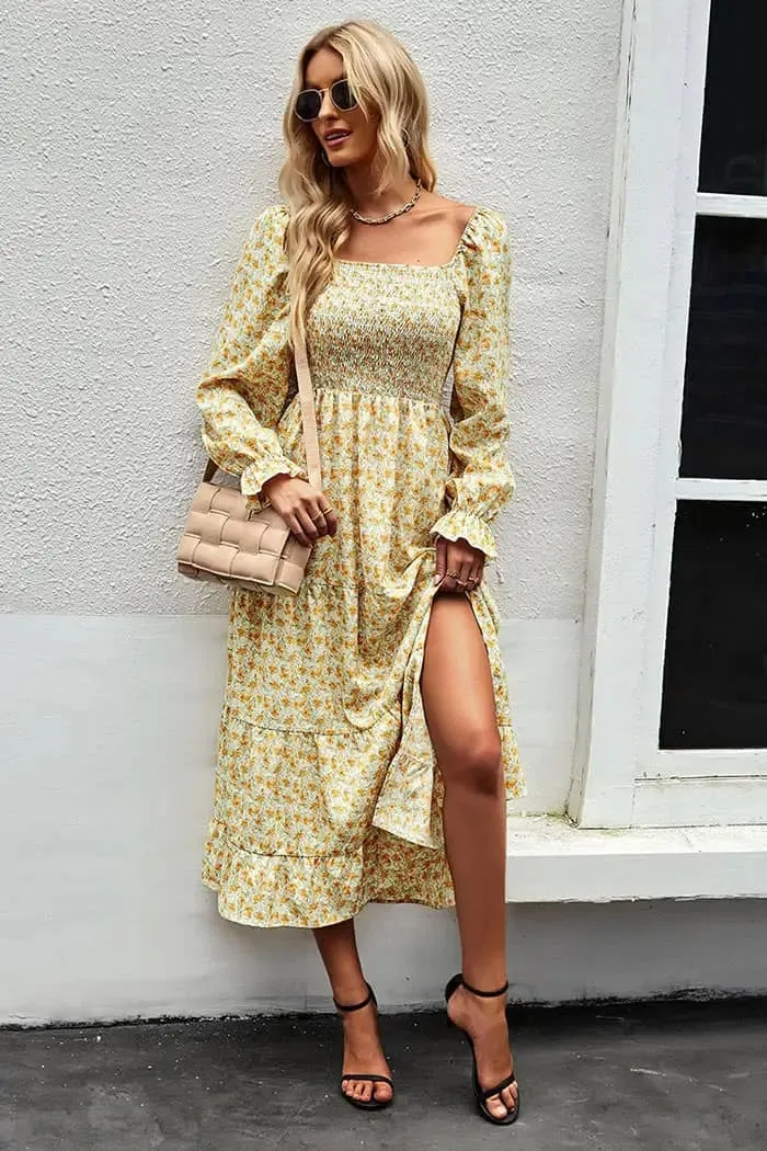 Floral Off Shoulder Dress