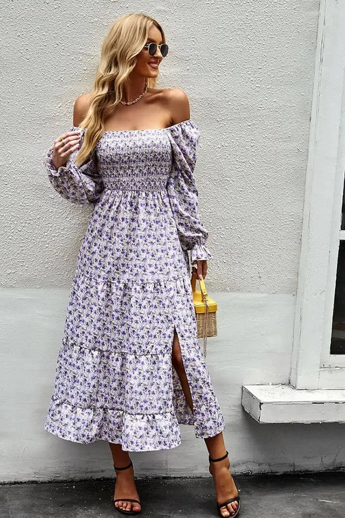 Floral Off Shoulder Dress