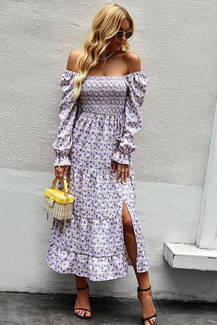 Floral Off Shoulder Dress