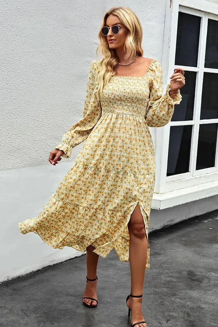 Floral Off Shoulder Dress