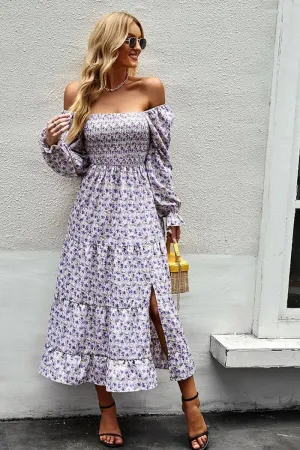 Floral Off Shoulder Dress