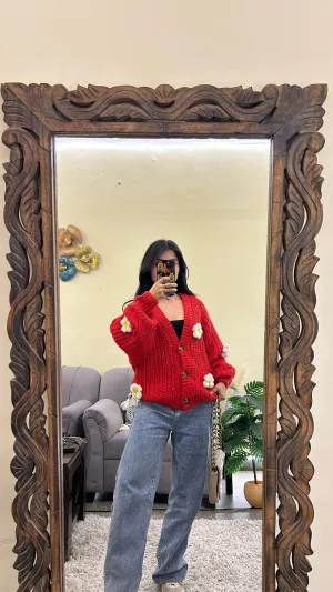 Flower sweater L