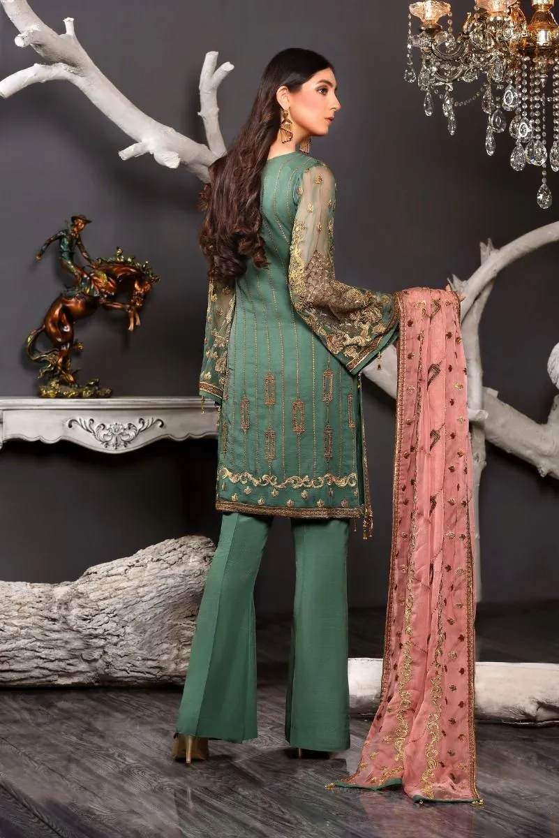 Formal Wear Womens In Green Colour # P2604