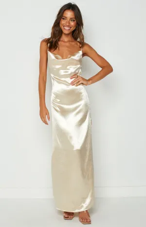Gemima Champagne Slip Maxi Dress