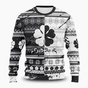 Giftngon - Five-Leaf Clover Unisex Wool Sweater