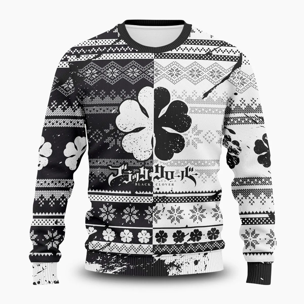 Giftngon - Five-Leaf Clover Unisex Wool Sweater