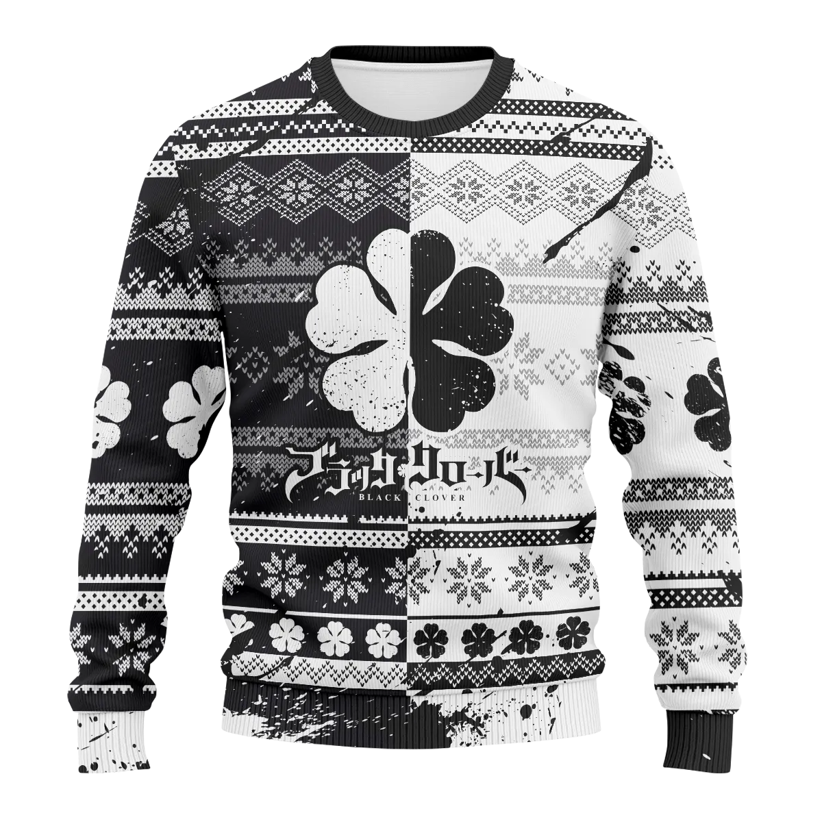 Giftngon - Five-Leaf Clover Unisex Wool Sweater