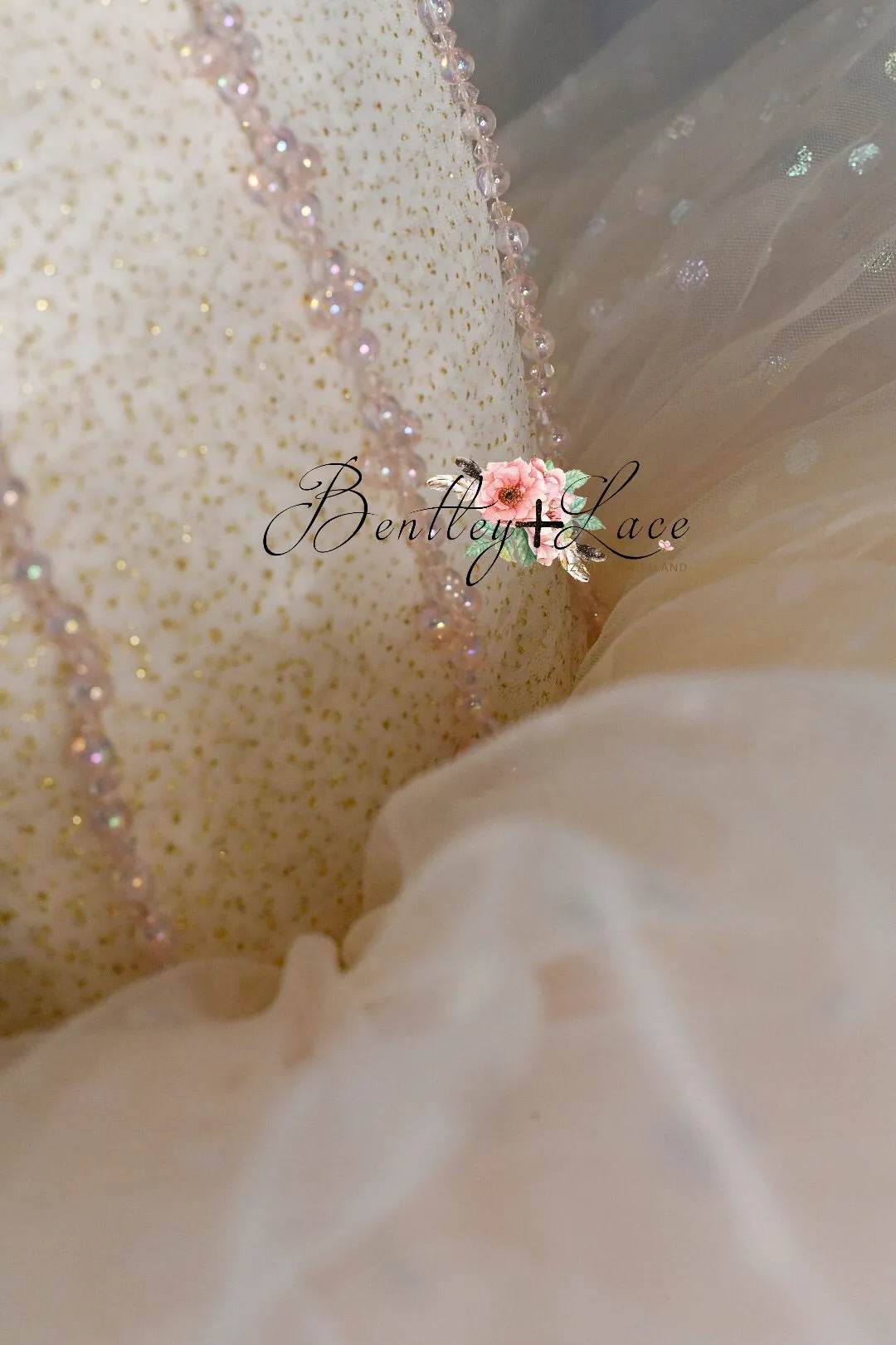 Glitter Champagne Confetti - Petal  Length Dress (3 Year-Petite 5 Year)